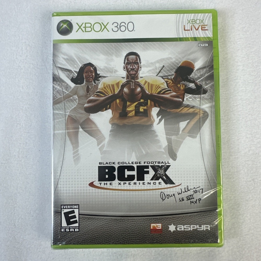 BlackCollege Football BCFX The Xperience Xbox 360 New Sealed Doug Williams Cover